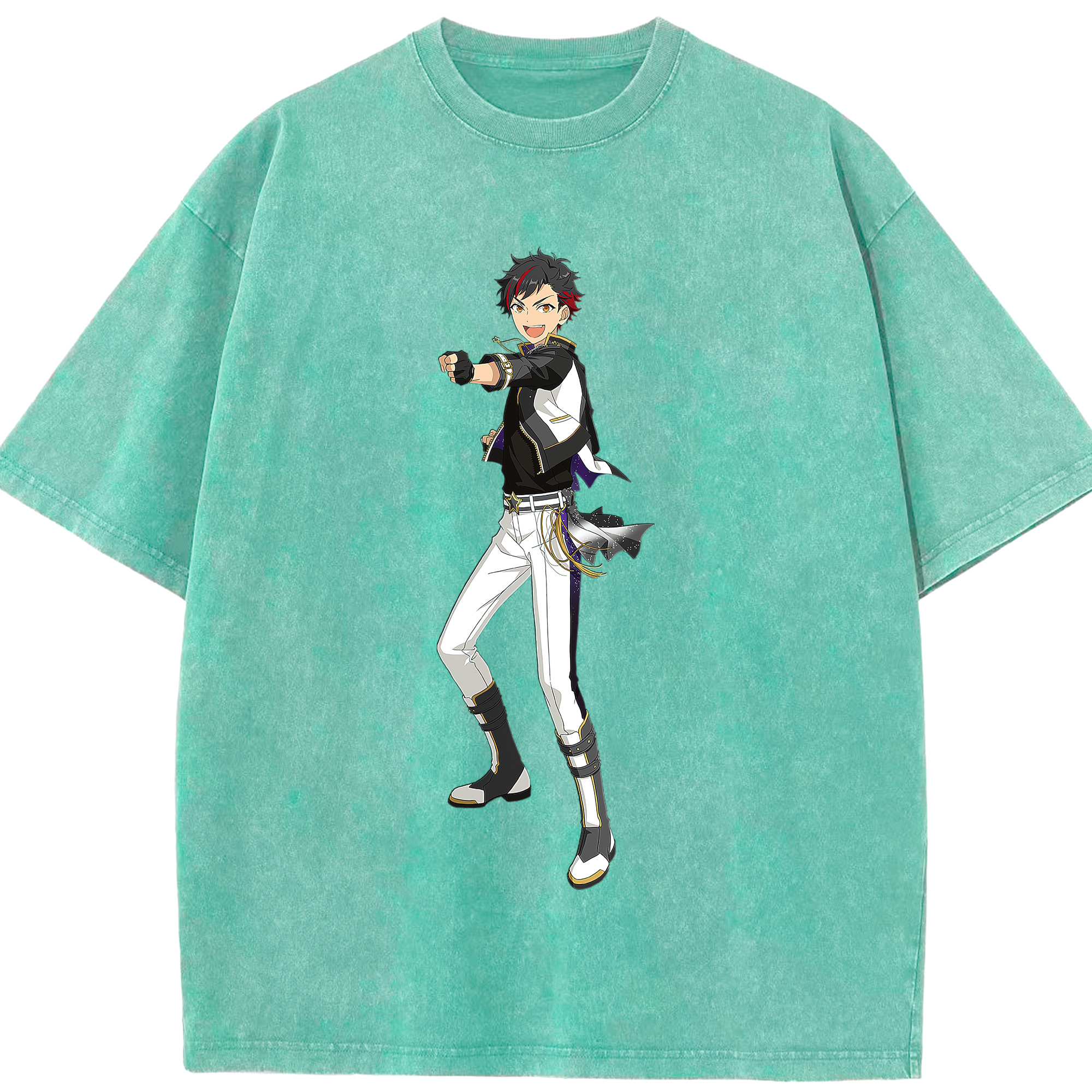 （画像用） あんさんぶるスターズ! Ensemble Stars 綿100% ヴィンテージ風 半袖Tシャツ（フロントプリント）